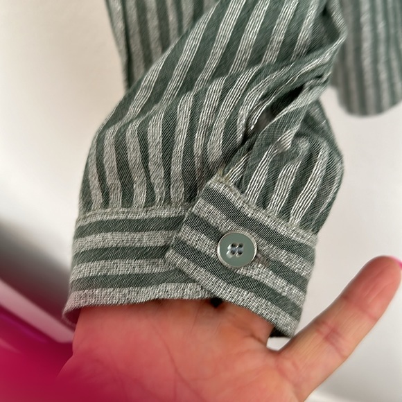 ANNE WILLI PARIS metallic threaded blouse 2 US 8 - Picture 5 of 10